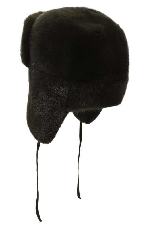 Шапка-ушанка Френки из меха норки FurLand 0217500110268600000 Зелёный  0217500110268600000 Фото 2