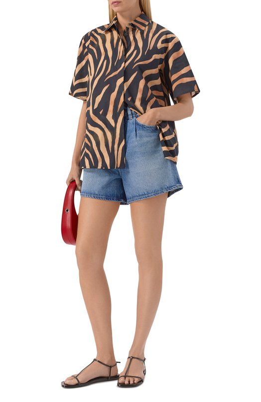 Джинсовые шорты Lyonne Agolde A92481885 Голубой  A92481885 Фото 2