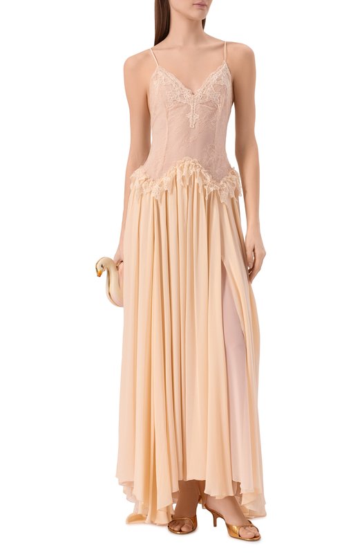 Платье из вискозы Blumarine 4A426A Кремовый  4A426A Фото 2