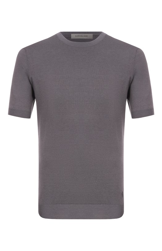 Джемпер из шелка и хлопка Corneliani 25M550-2525165 Серый 25M550-2525165