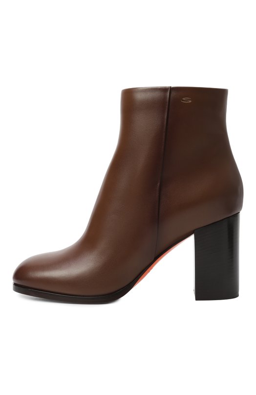 Кожаные ботильоны Santoni WTNG71742HI3HDYL Коричневый  WTNG71742HI3HDYL Фото 5