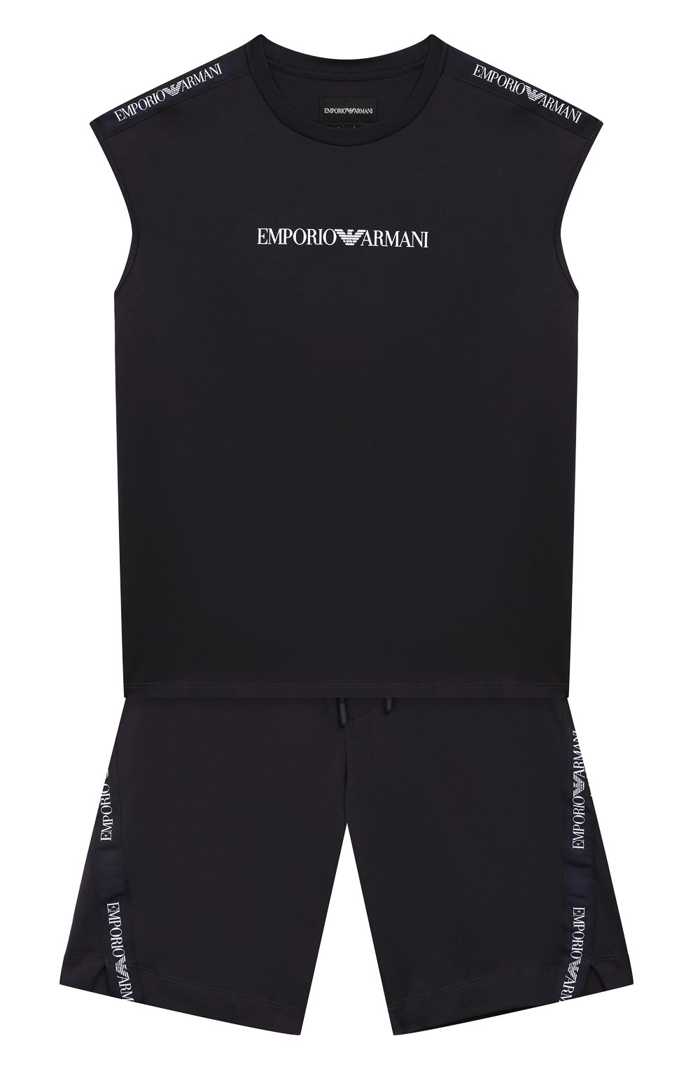 Комплект из хлопковой майки и шорт EMPORIO ARMANI, арт. 3G4VJ4/1J00Z, фото 1
