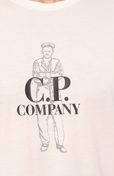 Хлопковая футболка C.P. COMPANY, арт. 15CMTS140A005100W, фото 5