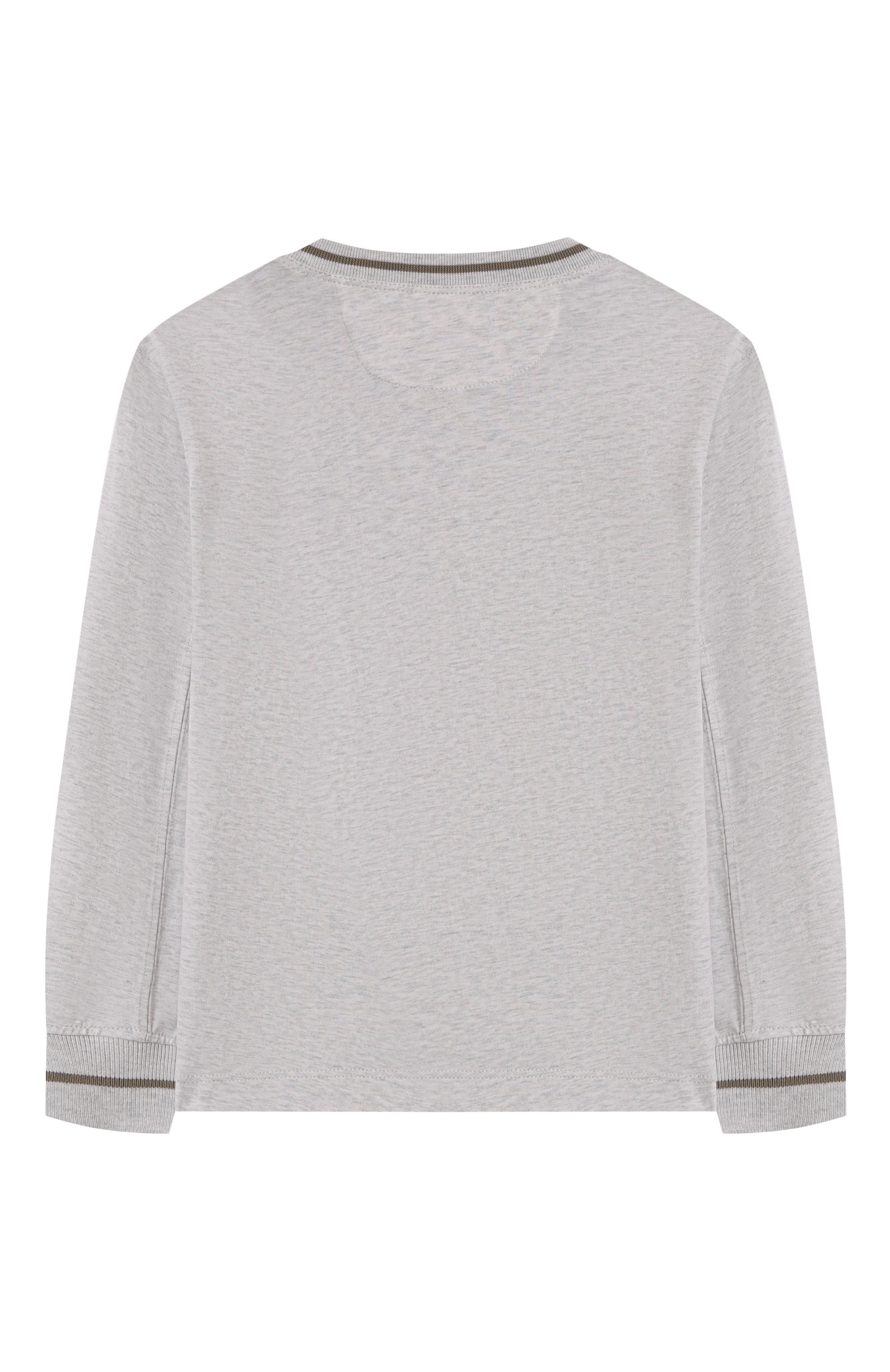 Хлопковый лонгслив BRUNELLO CUCINELLI серого цвета по цене 32650 руб., арт. B0B13T178B, фото 2 Хлопковый лонгслив BRUNELLO CUCINELLI, арт. B0B13T178B, фото 2