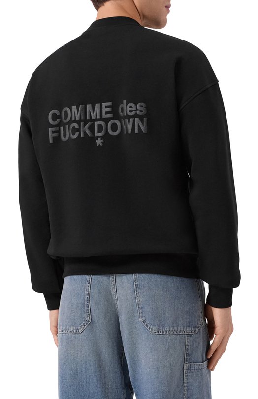 Хлопковый свитшот Comme des Fuckdown CFABM01731 Чёрный  CFABM01731 Фото 4