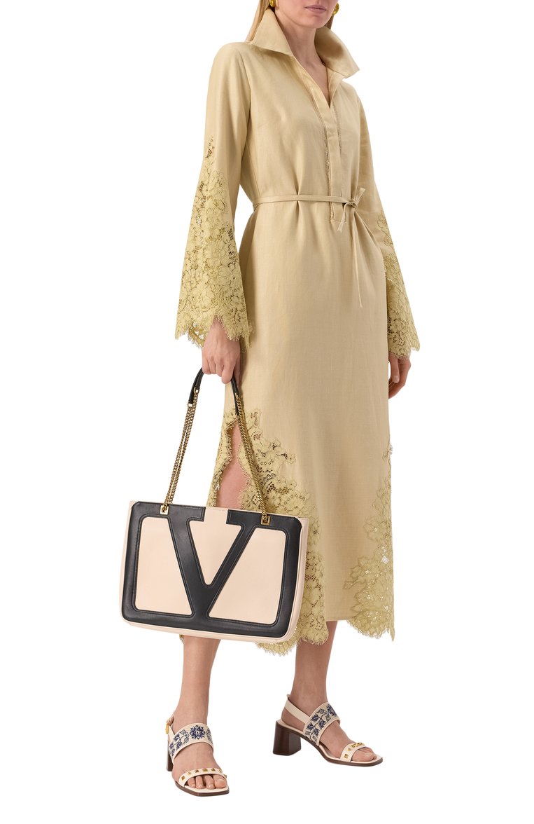 Женская сумка viva superstar medium VALENTINO кремового цвета, арт. 6W2B0R13/PTJ | Фото 7 (Материал: Натуральная кожа; Ремень/цепочка: На ремешке; Размер: medium)
