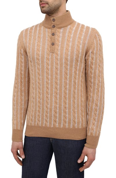 Кашемировый свитер FIORONI бежевого цвета по цене 89950 руб., арт. MK21005C3, фото 3 Кашемировый свитер FIORONI, арт. MK21005C3, фото 3