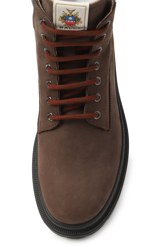 Ботинки Hallen из нубука Bally MSB0A9/NK007 Коричневый  MSB0A9/NK007 Фото 6