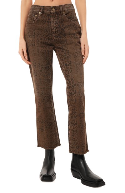 Джинсы GOLDEN GOOSE DELUXE BRAND леопардового цвета по цене 51550 руб., арт. GWP00843/P00062381325, фото 3 Джинсы GOLDEN GOOSE DELUXE BRAND, арт. GWP00843/P00062381325, фото 3