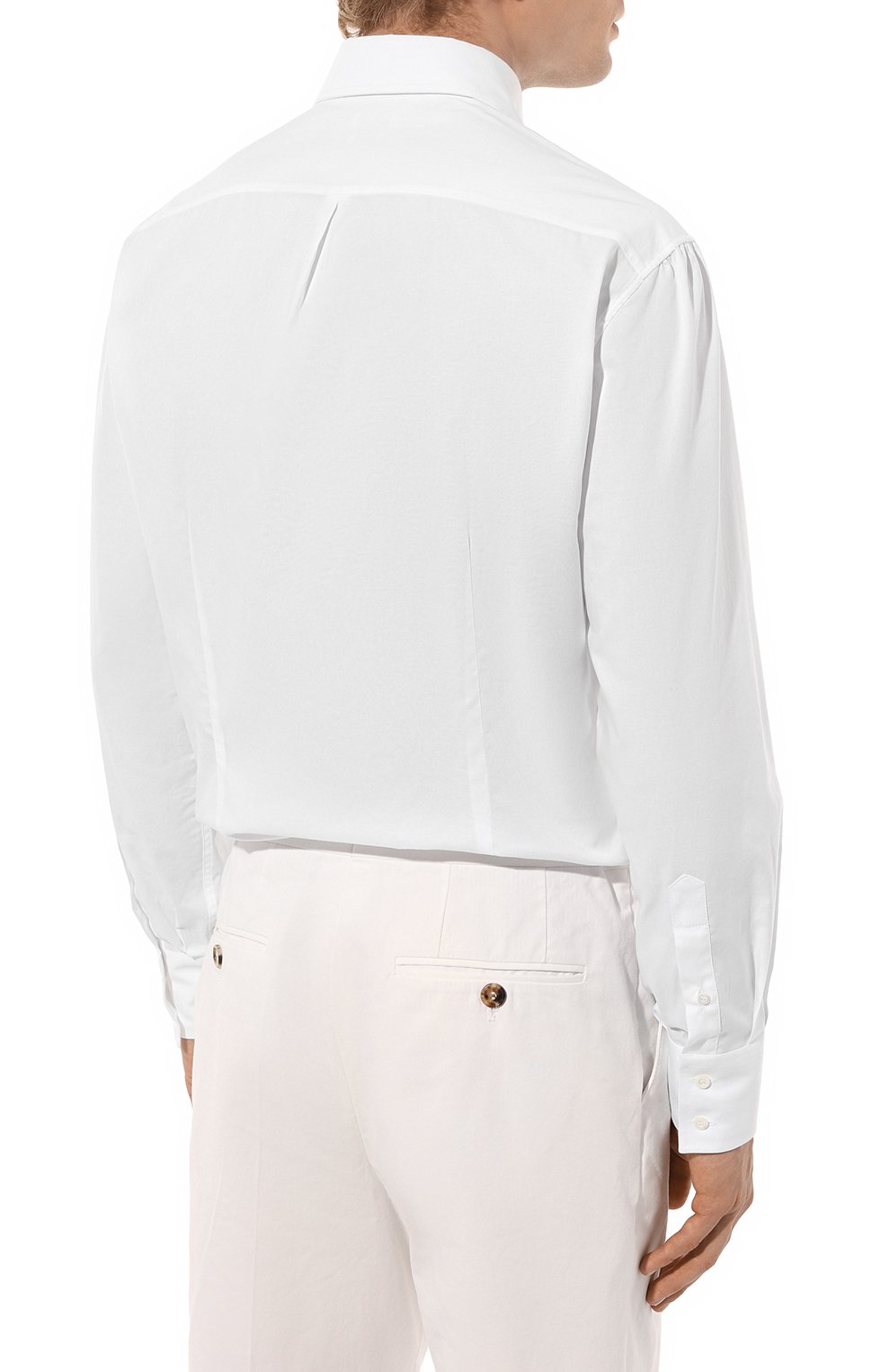 Хлопковая рубашка BRUNELLO CUCINELLI белого цвета по цене 55850 руб., арт. MB6971716, фото 4 Хлопковая рубашка BRUNELLO CUCINELLI, арт. MB6971716, фото 4