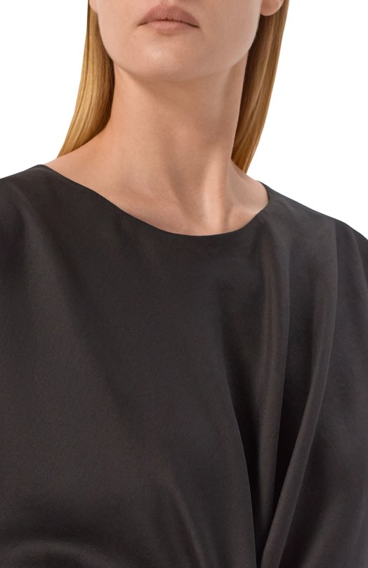 Платье из хлопка и шелка Ruban RSS26-10.1.52.2 Чёрный  RSS26-10.1.52.2 Фото 4