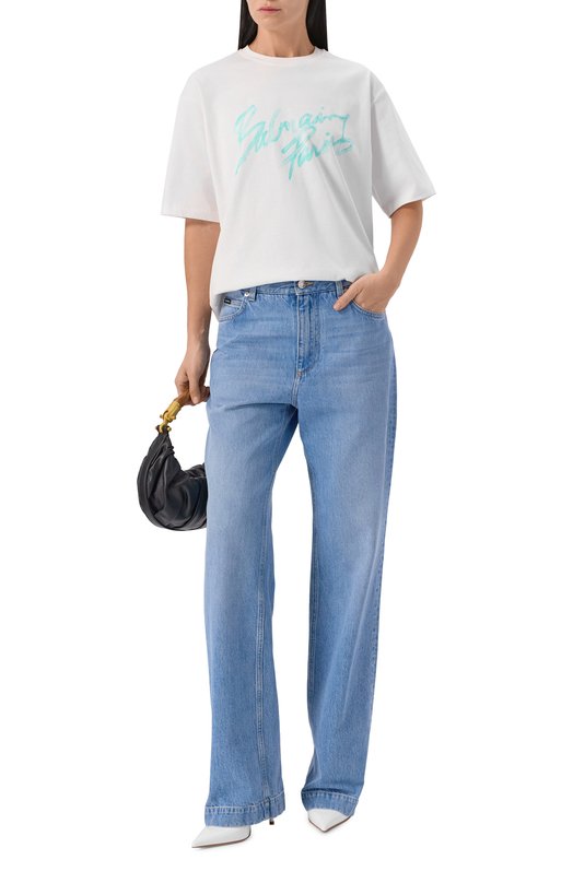 Хлопковая футболка Balmain GF1EG110/BD41 Белый  GF1EG110/BD41 Фото 2