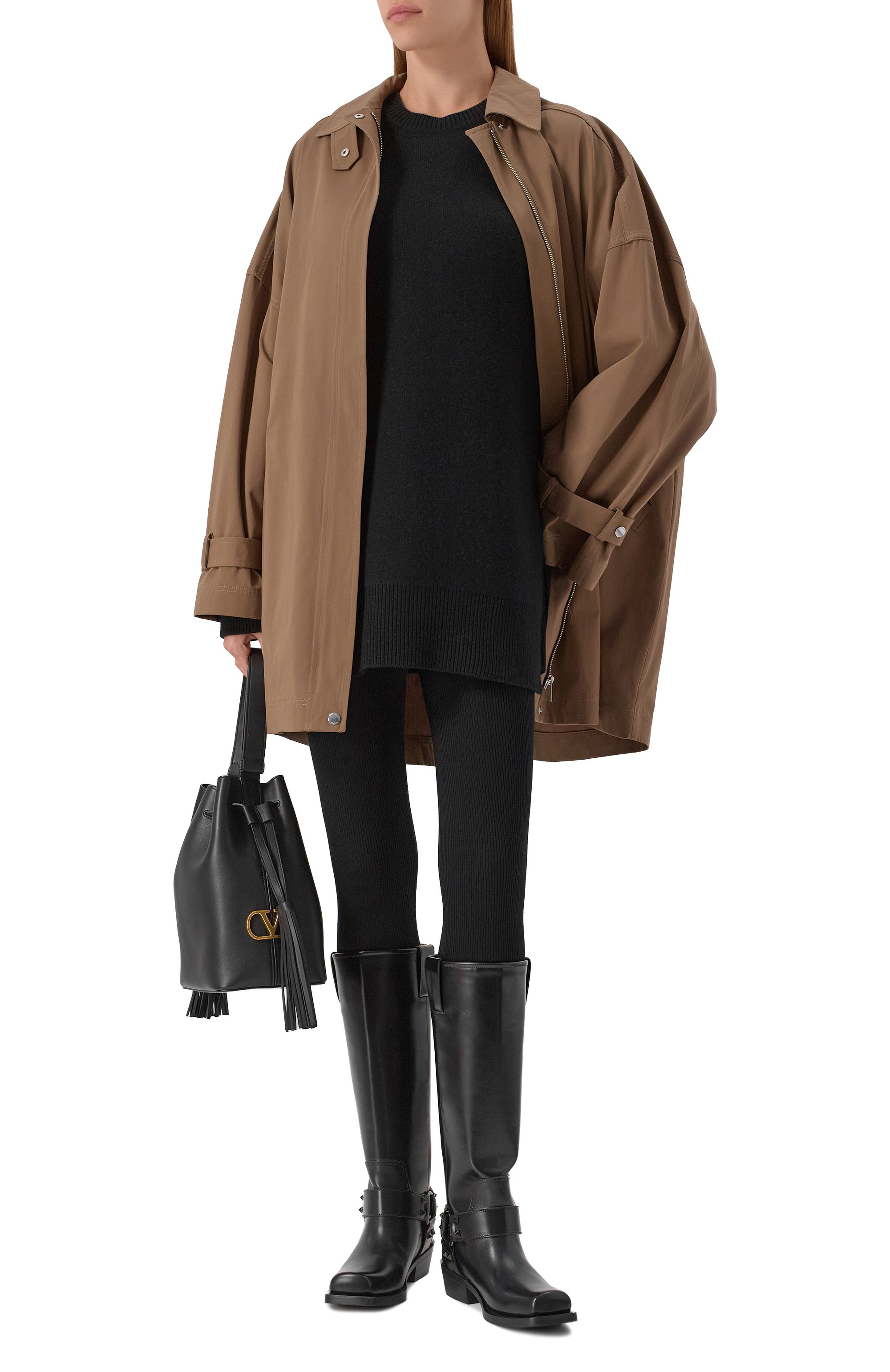 Кожаные сапоги rockstud VALENTINO черного цвета по цене 199500 руб., арт. 5W0S0KV3/NIB, фото 3 Кожаные сапоги rockstud VALENTINO, арт. 5W0S0KV3/NIB, фото 3