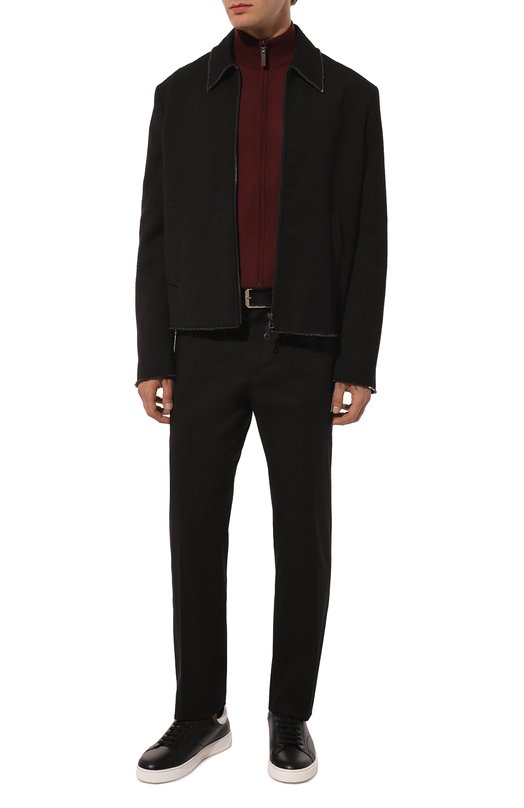 Кожаные кеды DDB0 Lanvin FM-SKDK0A-G0TE Чёрно-белый  FM-SKDK0A-G0TE Фото 2