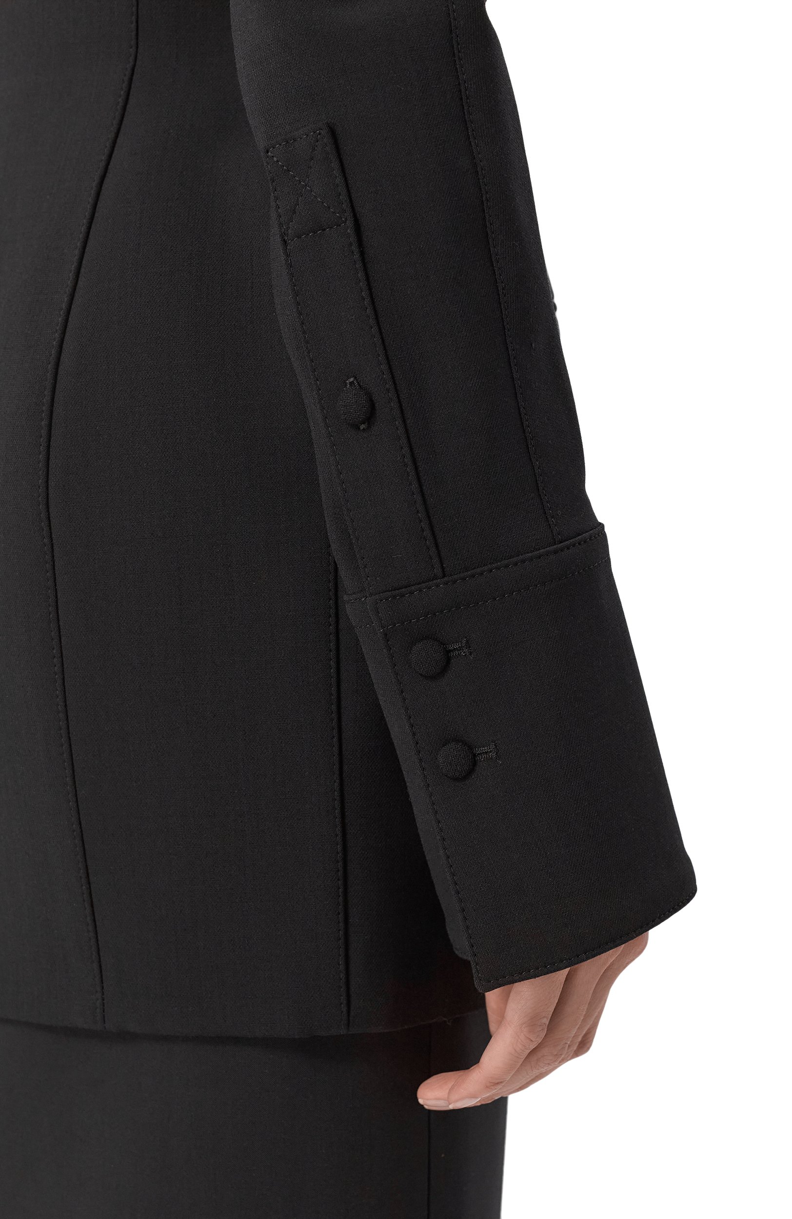 Шерстяной жакет MUGLER черного цвета по цене 256000 руб., арт. 26F1VE04831035, фото 5 Шерстяной жакет MUGLER, арт. 26F1VE04831035, фото 5