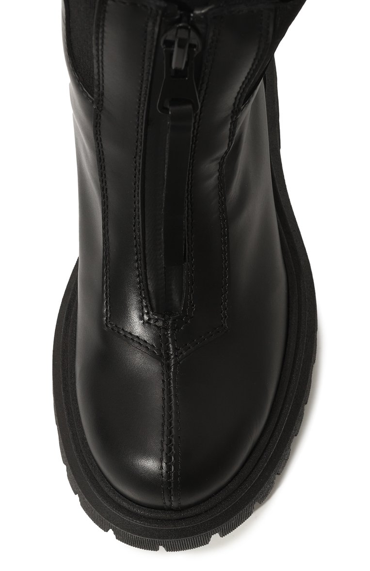 Детские кожаные ботинки RONDINELLA черного цвета, арт. 11946M/37-39 | Фото 4 (Материал утеплителя: Натуральный мех, Шерсть; Материал сплава: Проставлено; Нос: Не проставлено)
