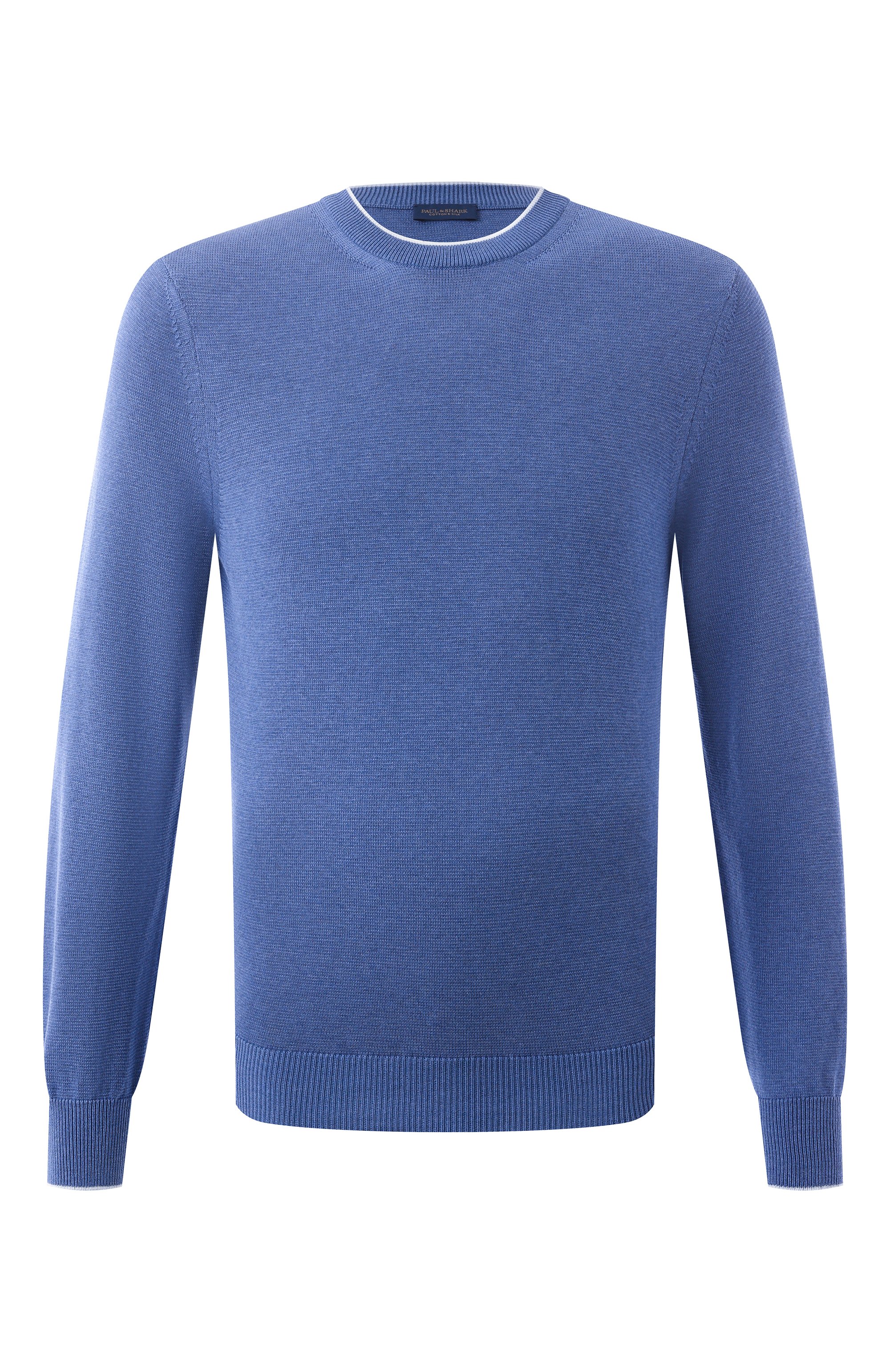 Джемпер из шелка и хлопка PAUL&SHARK синего цвета по цене 57400 руб., арт. 25411509, фото 1 Джемпер из шелка и хлопка PAUL&SHARK, арт. 25411509, фото 1