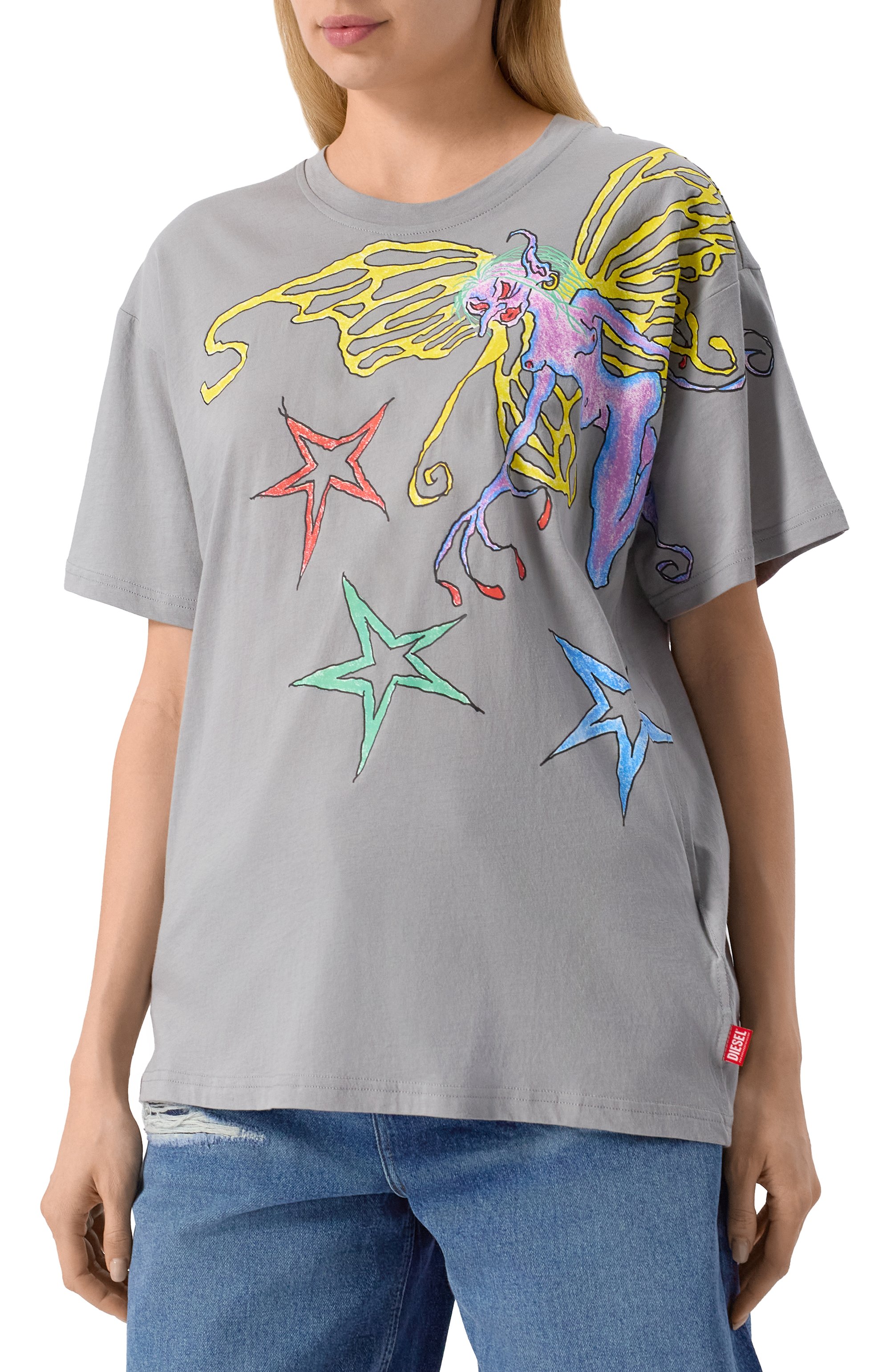 Хлопковая футболка DIESEL, арт. A17719/0AKBY, фото 3