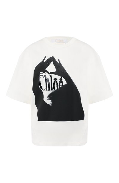 Женская хлопковая футболка CHLOÉ, арт. CHC19UJH23288