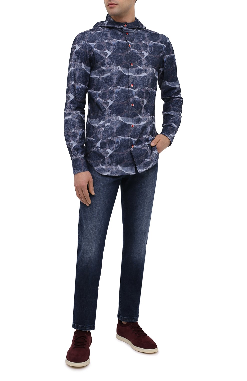 Хлопковая рубашка KITON, арт. UMCMARH0748301, фото 2