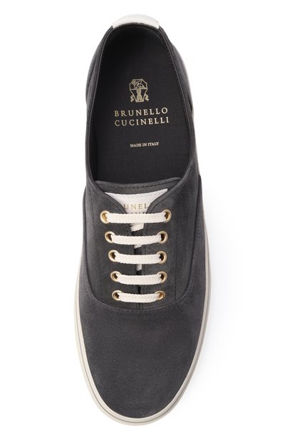 Замшевые кеды BRUNELLO CUCINELLI серого цвета по цене 141000 руб., арт. MZUPIGZ334, фото 5 Замшевые кеды BRUNELLO CUCINELLI, арт. MZUPIGZ334, фото 5