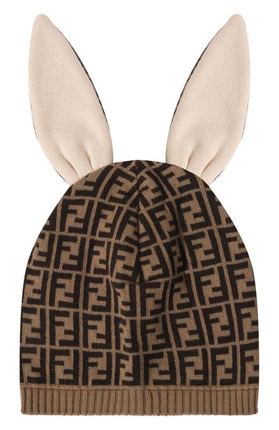 Шапка из хлопка и кашемира FENDI, арт. BUP025/A3TE, фото 1