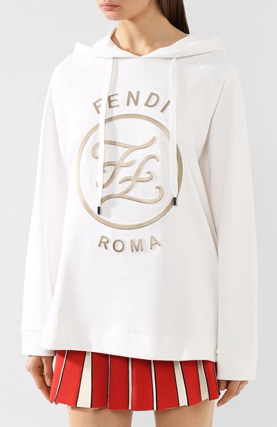 Худи FENDI белого цвета по цене 55050 руб., арт. FAF105 AA4H, фото 3 Худи FENDI, арт. FAF105 AA4H, фото 3