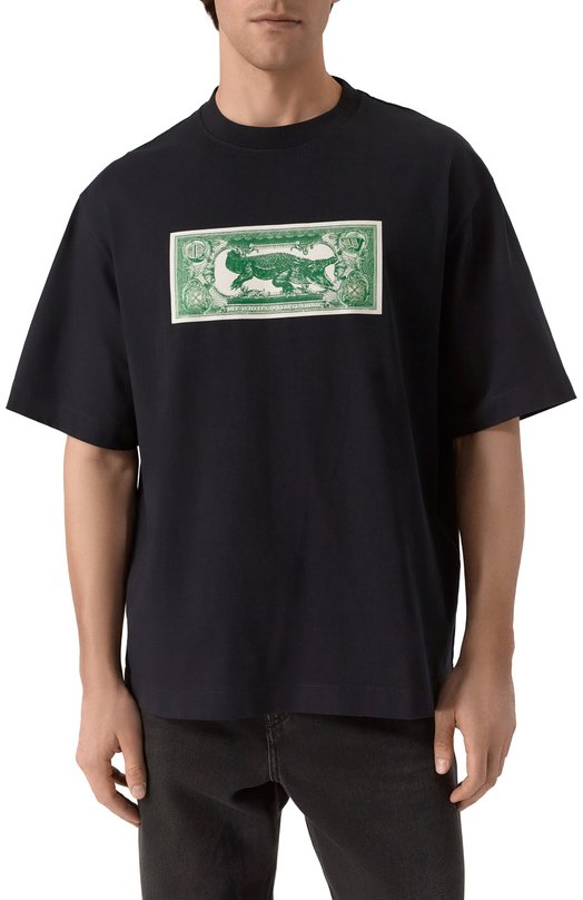 Хлопковая футболка Off-White 0MAA120S25JER00C Чёрный  0MAA120S25JER00C Фото 3