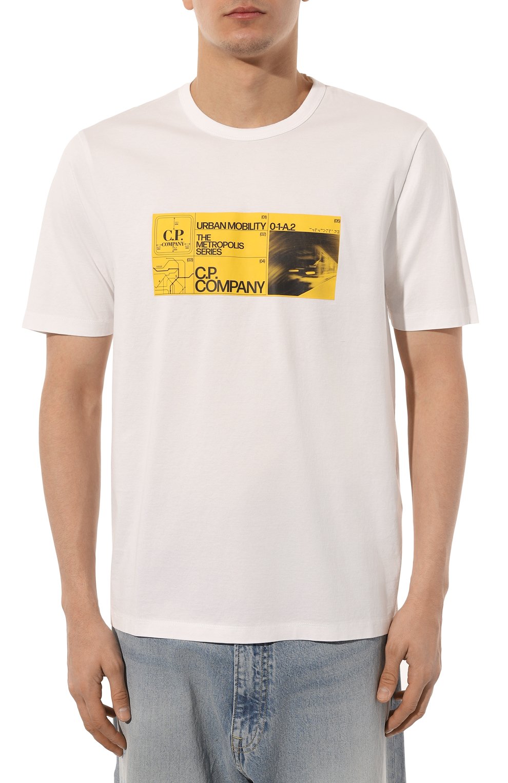 Хлопковая футболка C.P. COMPANY, арт. 16CLTS045A006370W, фото 3