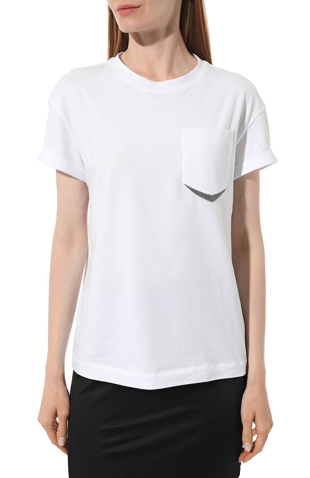 Хлопковая футболка BRUNELLO CUCINELLI, арт. MPT18BD400, фото 3