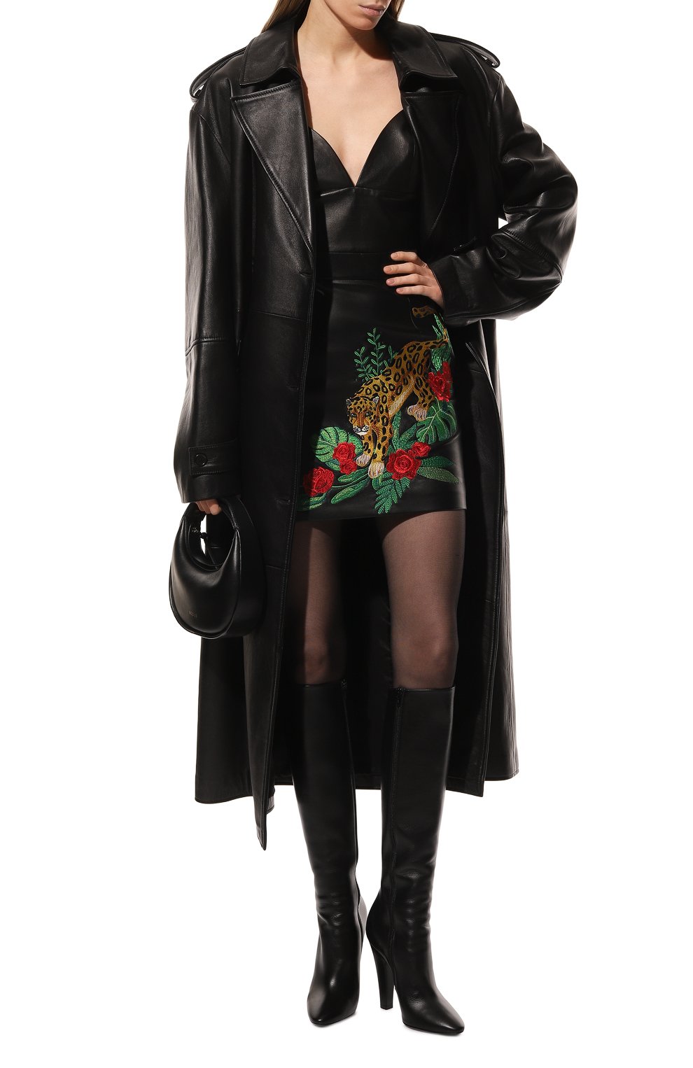 Кожаная юбка OLOLOL, арт. OLSKLT003/NP.900.EMB.LEO/S22, фото 2