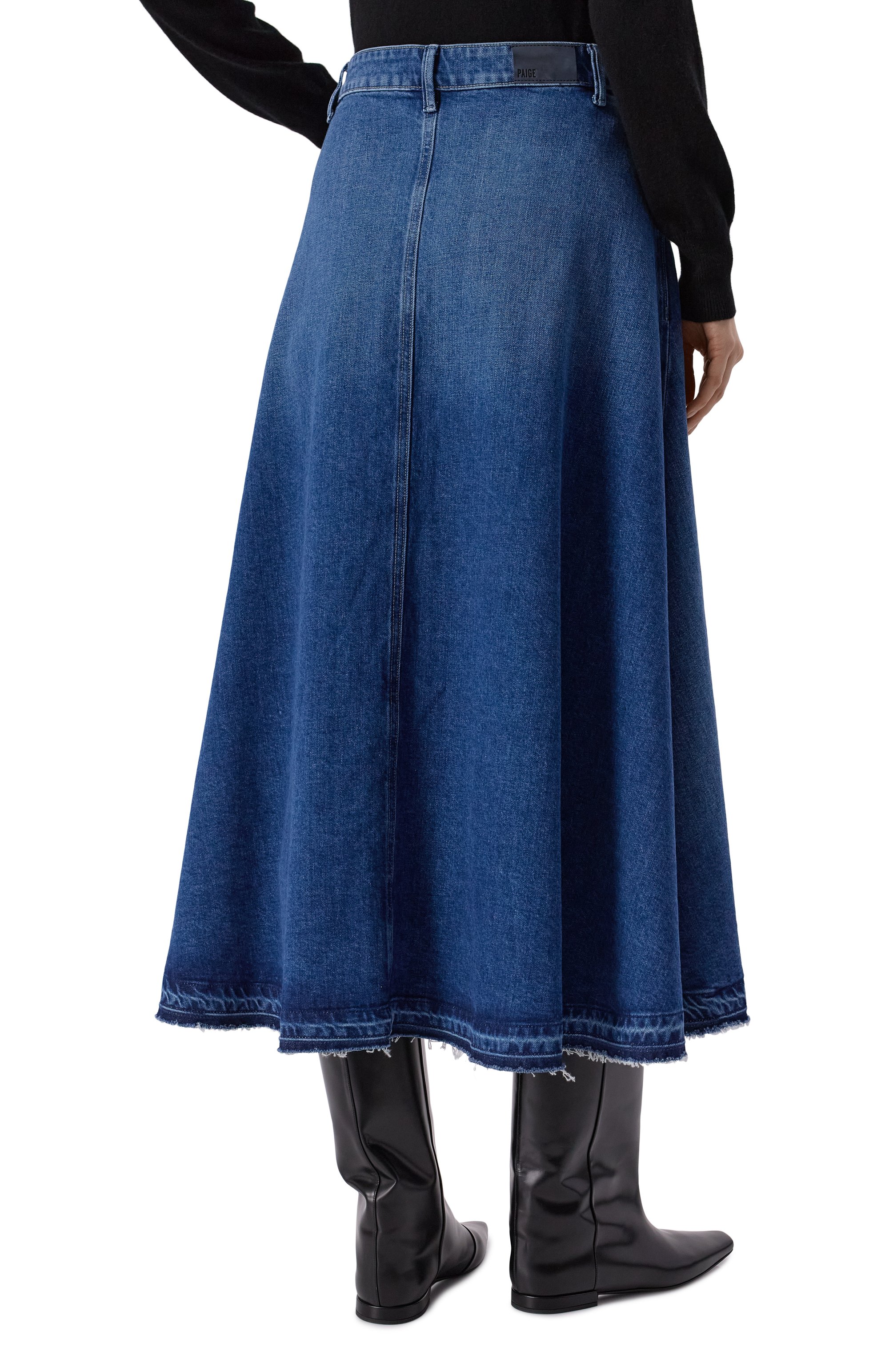 Джинсовая юбка maren PAIGE синего цвета по цене 49100 руб., арт. 5161635-B783, фото 4 Джинсовая юбка maren PAIGE, арт. 5161635-B783, фото 4