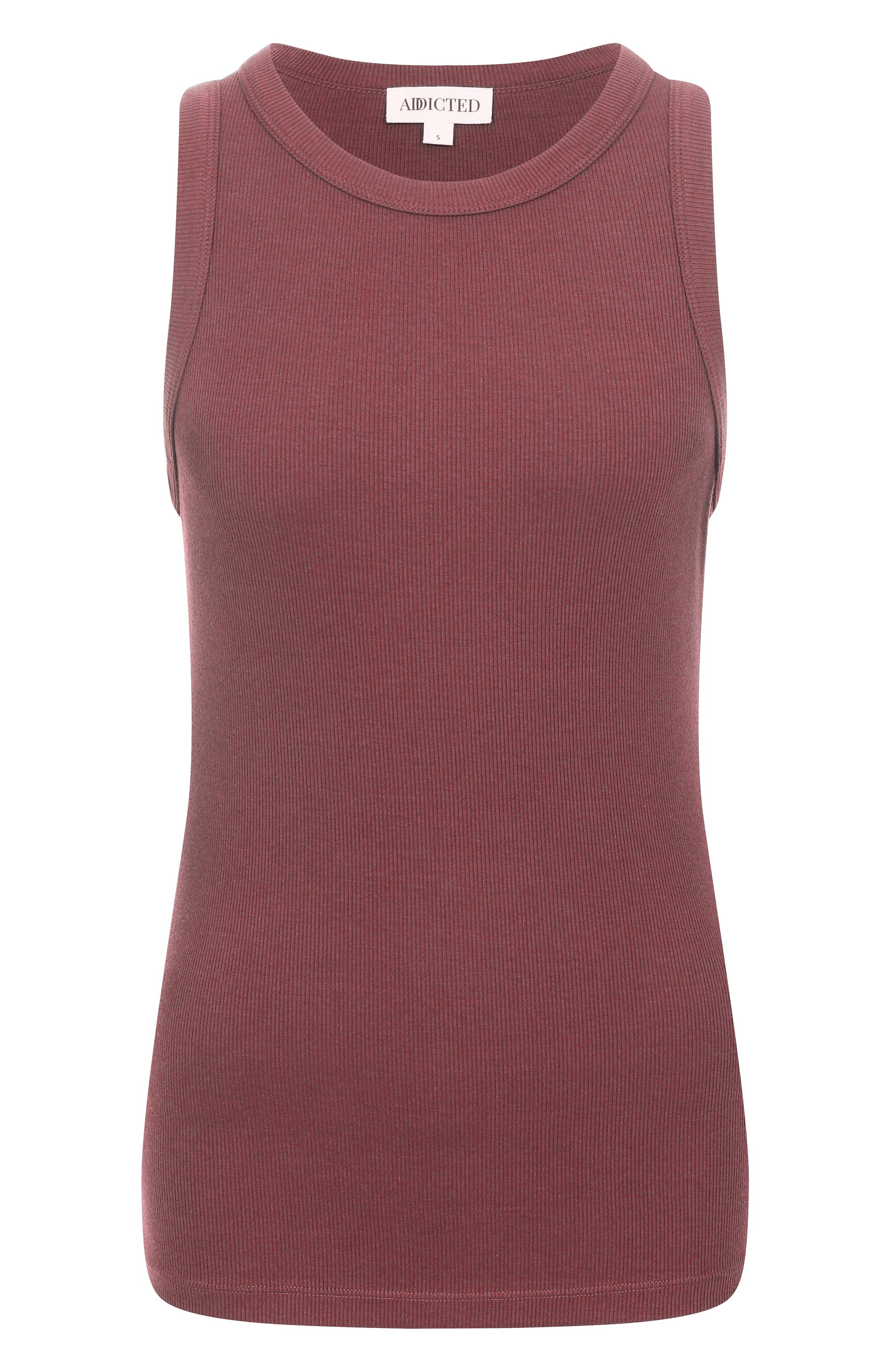 Майка ADDICTED коричневого цвета по цене 10330 руб., арт. FT2316, фото 1 Майка ADDICTED, арт. FT2316, фото 1