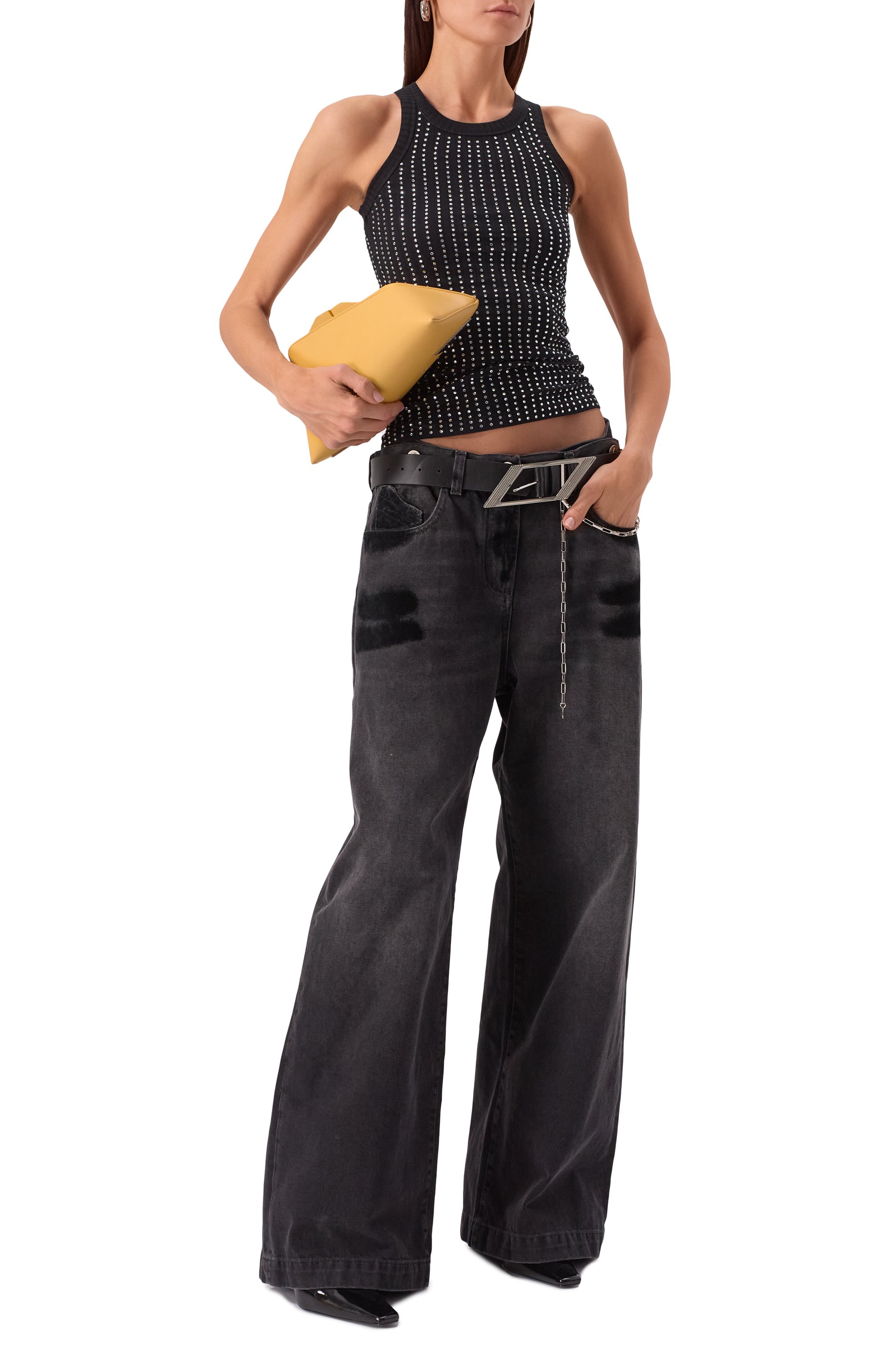 Клатч 8.30 pm THE ATTICO желтого цвета по цене 87550 руб., арт. 250WAH00001/LBT019AA, фото 7 Клатч 8.30 pm THE ATTICO, арт. 250WAH00001/LBT019AA, фото 7