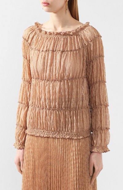 Пуловер MISSONI золотого цвета по цене 76300 руб., арт. MDN00348/BR009S, фото 3 Пуловер MISSONI, арт. MDN00348/BR009S, фото 3