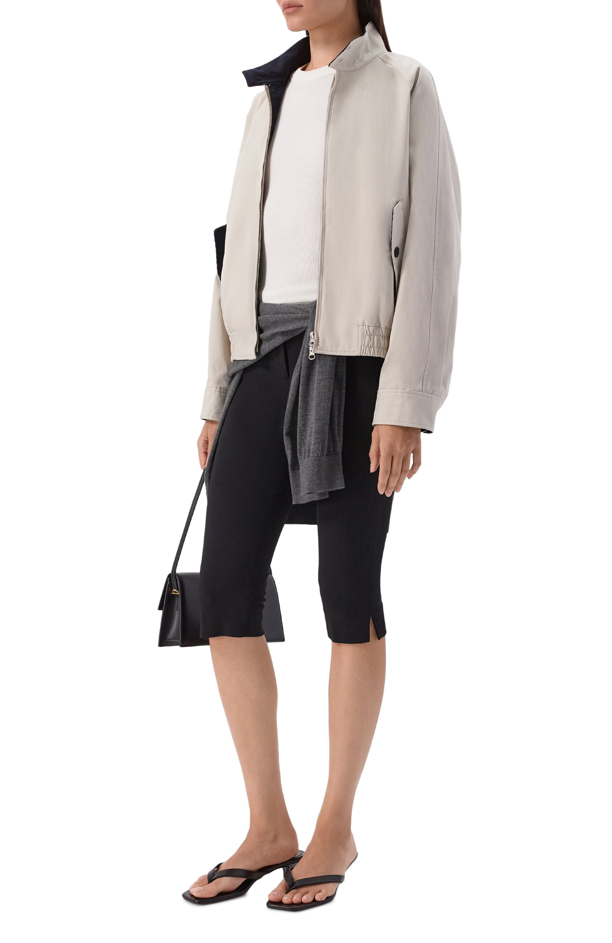 Майка из хлопка и шелка 12 STOREEZ белого цвета по цене 4800 руб., арт. 136695, фото 2 Майка из хлопка и шелка 12 STOREEZ, арт. 136695, фото 2