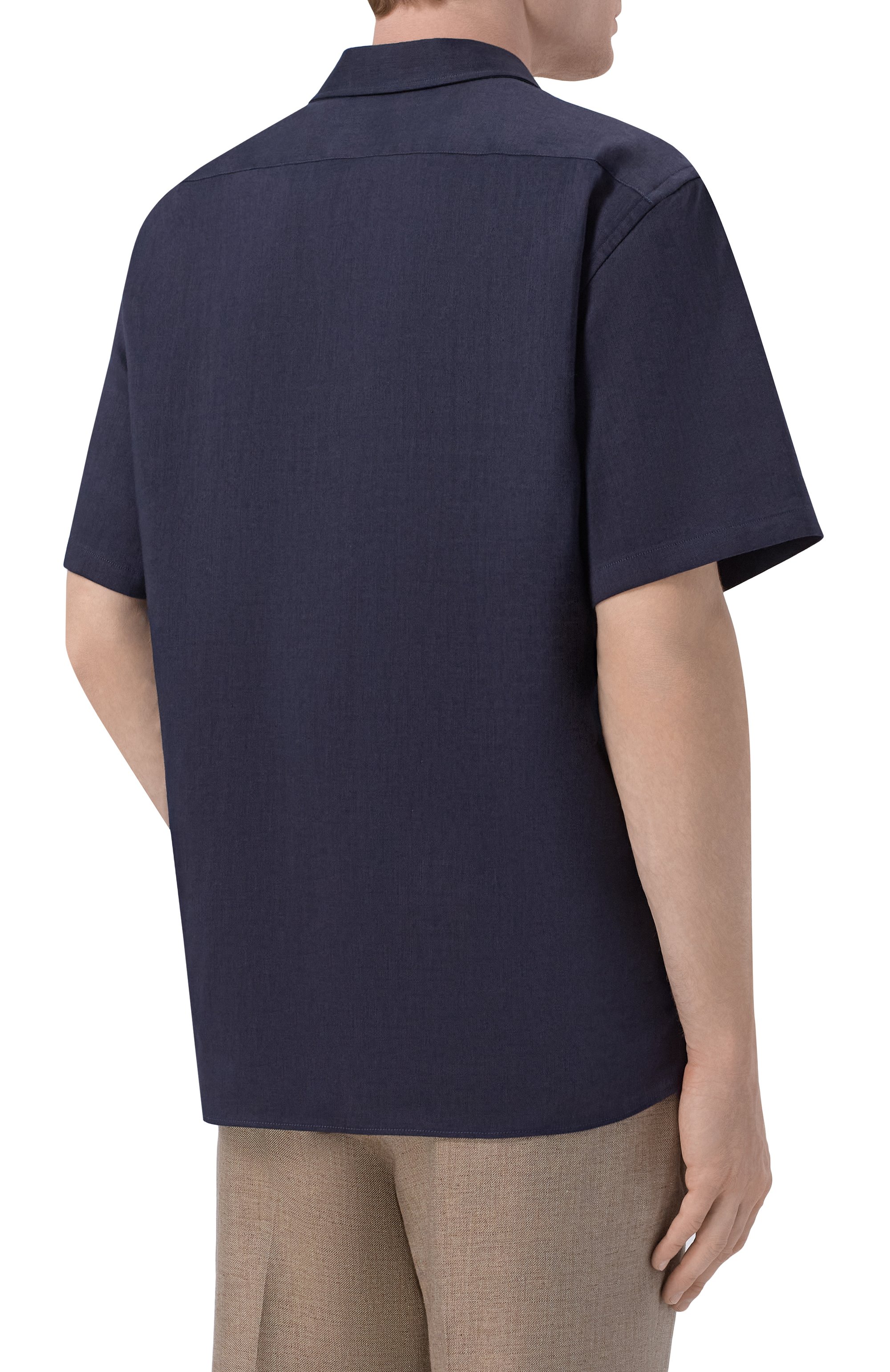 Рубашка изо льна и шерсти CORNELIANI, арт. 27I201/2718468, фото 4