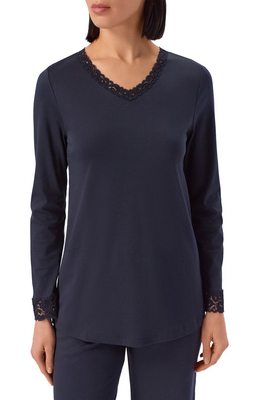 Хлопковая пижама Hanro 077041 Чёрный  077041 Фото 3