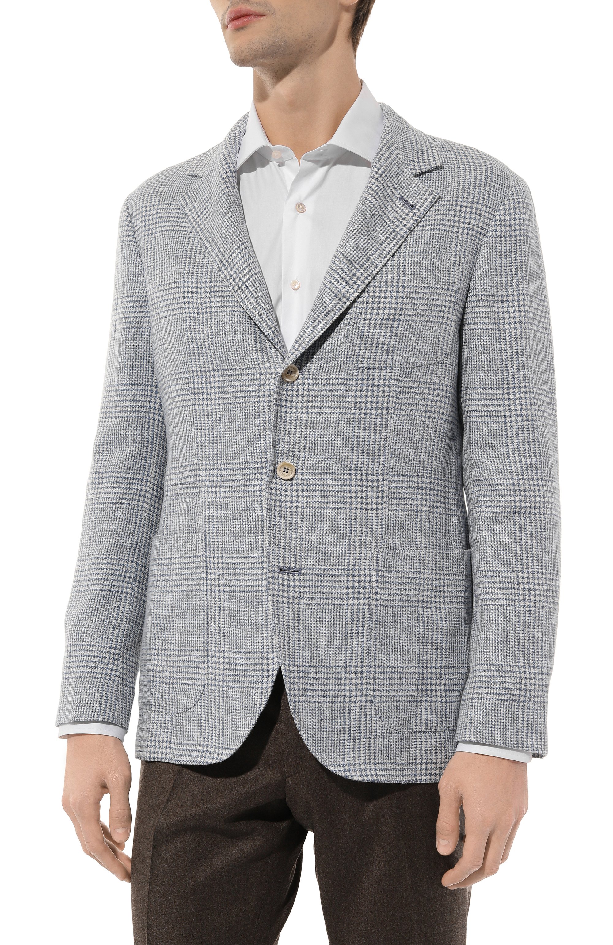 Пиджак изо льна и шерсти BRUNELLO CUCINELLI, арт. MS4857BND, фото 5