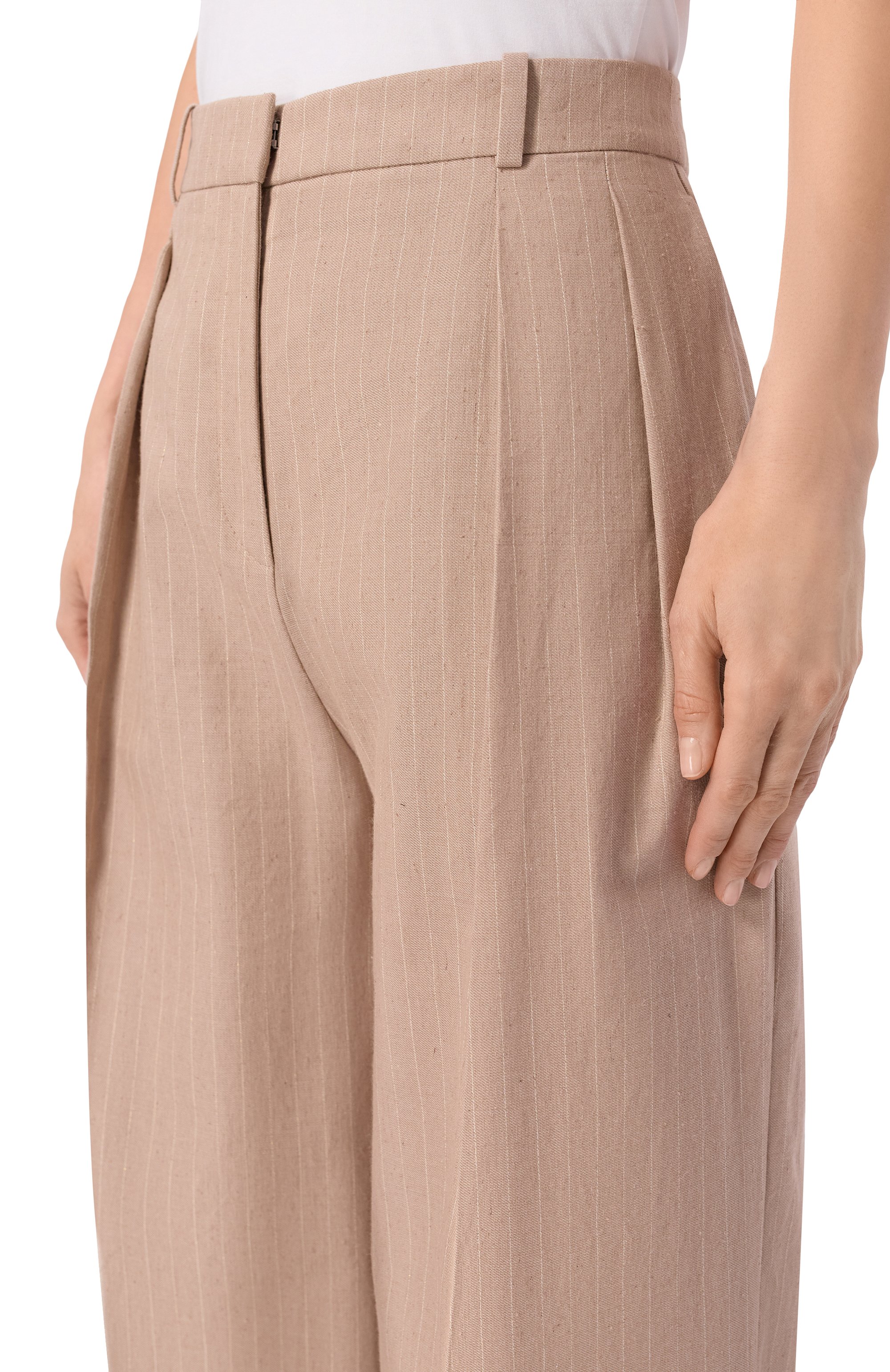 Брюки из хлопка и льна HUGO, арт. 50559771, фото 5