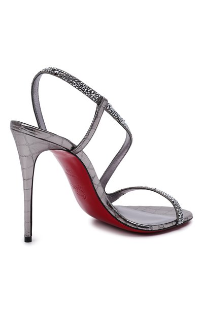 Кожаные босоножки rosalie strass 100 CHRISTIAN LOUBOUTIN, арт. 3210484/R0SALIE STRASS 100, фото 4