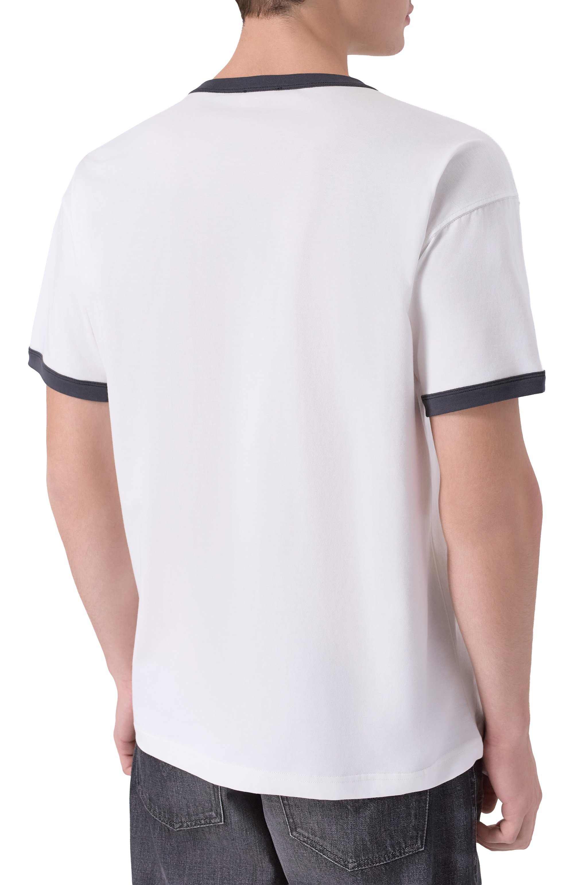 Хлопковая футболка DIESEL белого цвета по цене 14200 руб., арт. A19639/0PLAT, фото 4 Хлопковая футболка DIESEL, арт. A19639/0PLAT, фото 4