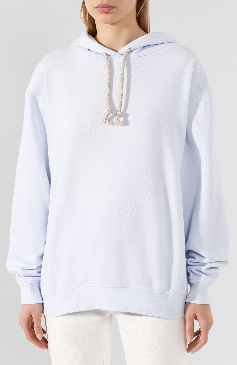 Хлопковое худи ACNE STUDIOS голубого цвета по цене 22800 руб., арт. AI0043/W, фото 3 Хлопковое худи ACNE STUDIOS, арт. AI0043/W, фото 3