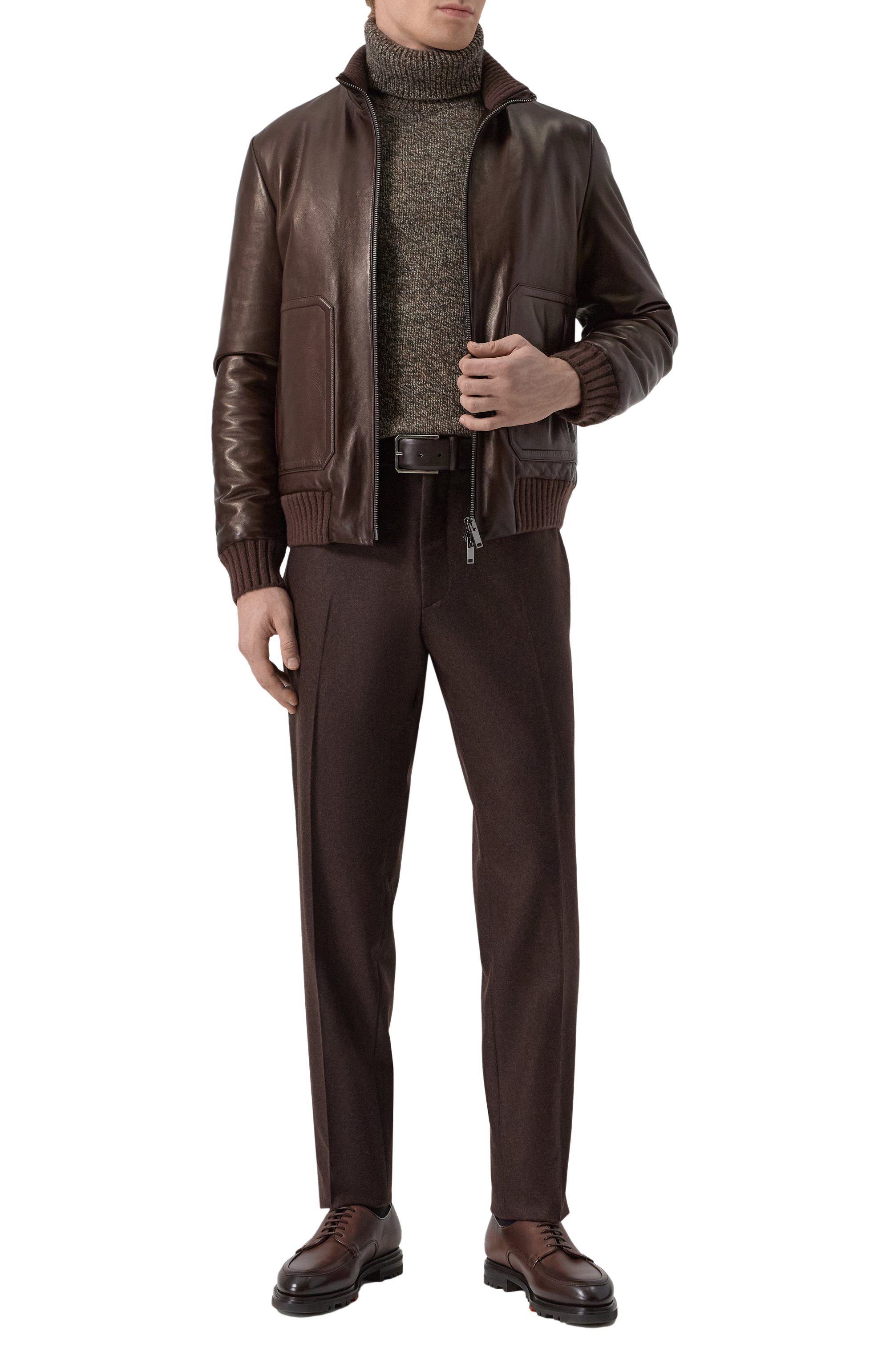 Кожаный бомбер MVST, арт. ZECK-ES4250/Z2764-1, фото 2