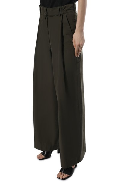 Брюки DRIES VAN NOTEN хаки цвета по цене 54950 руб., арт. 221-030942-4027, фото 3 Брюки DRIES VAN NOTEN, арт. 221-030942-4027, фото 3
