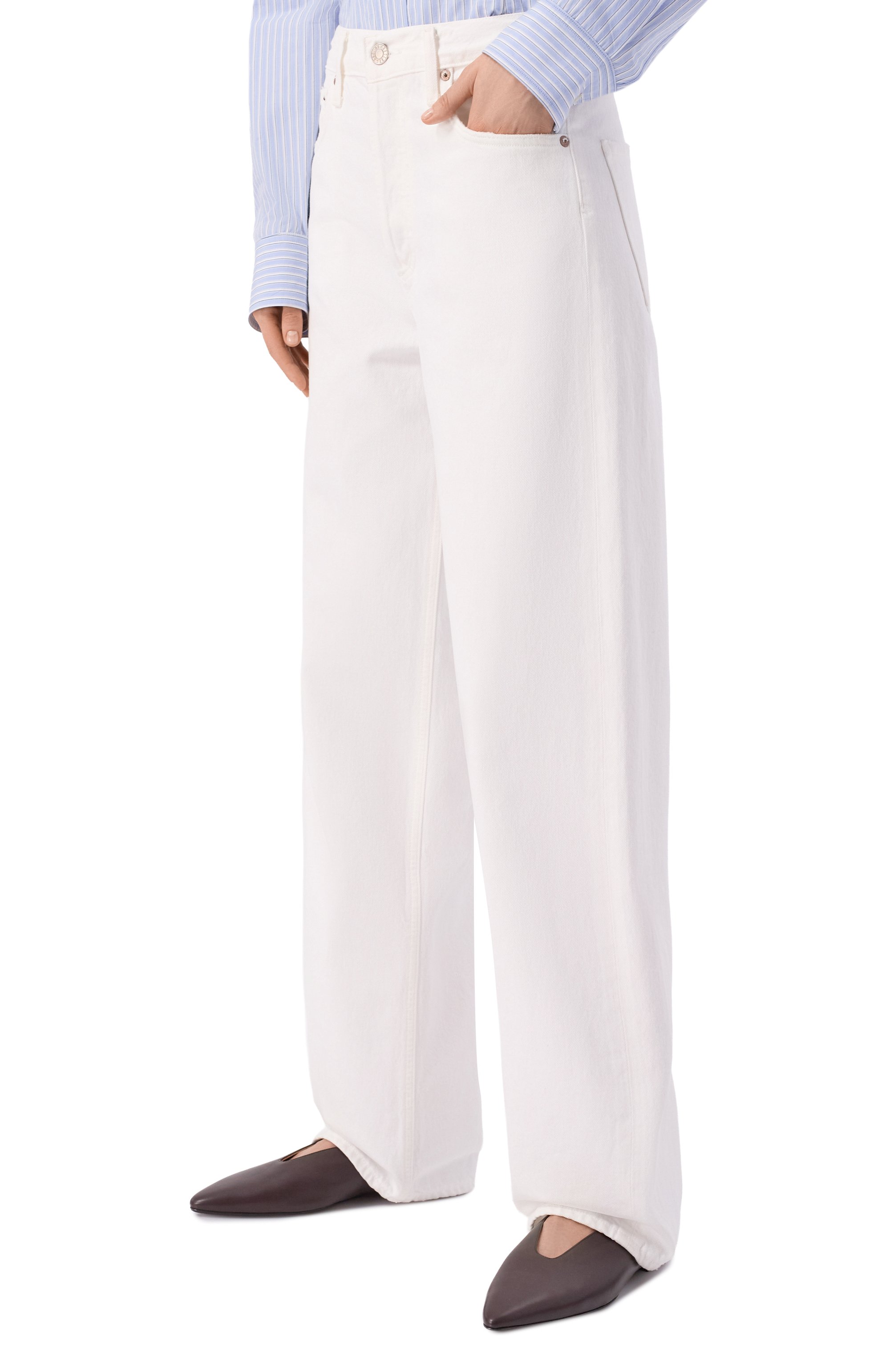 Джинсы ren 32 AGOLDE белого цвета по цене 38150 руб., арт. A310B1183, фото 3 Джинсы ren 32 AGOLDE, арт. A310B1183, фото 3