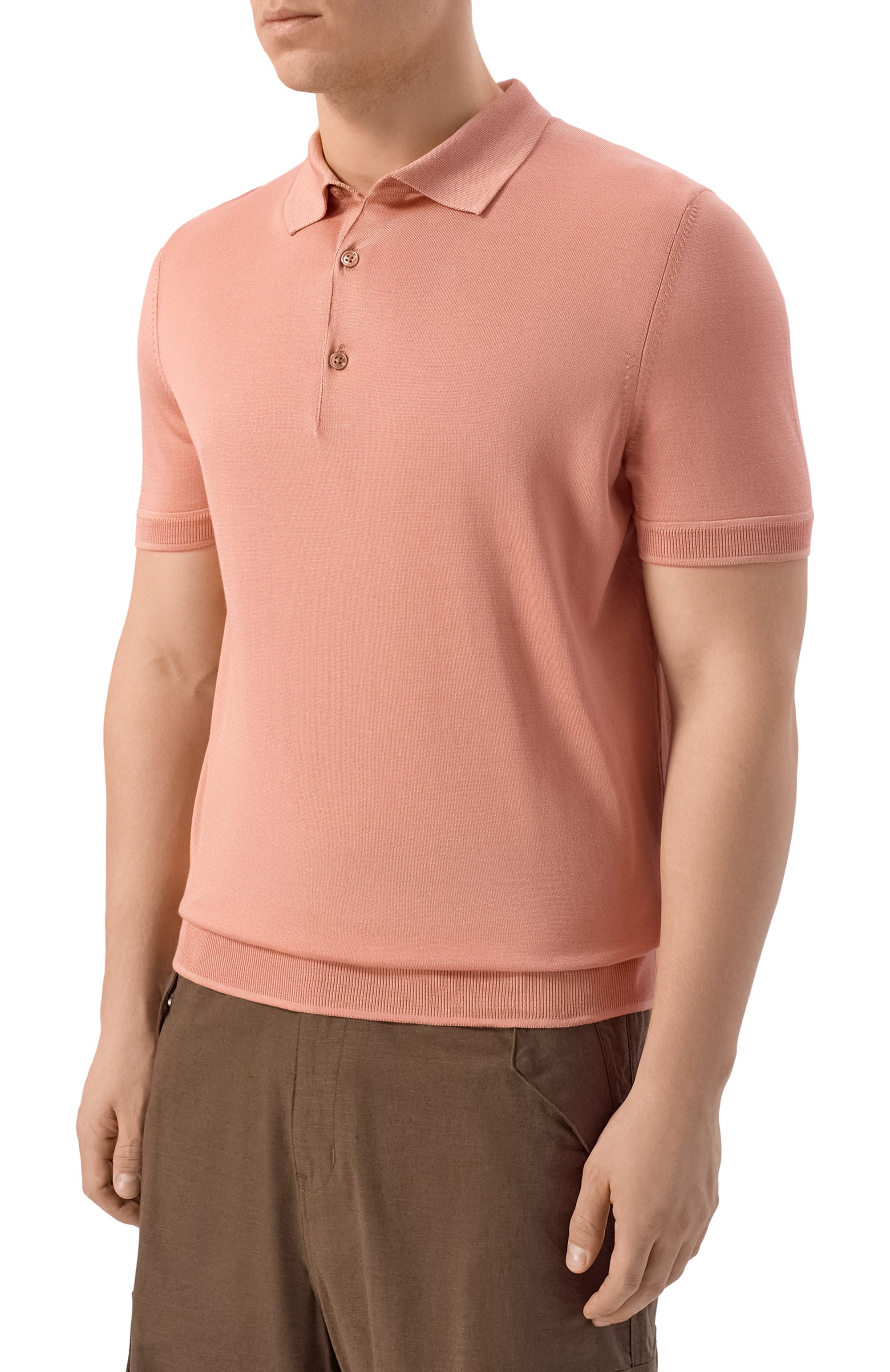 Шелковое поло BOSS CAMEL, арт. 50560503, фото 3