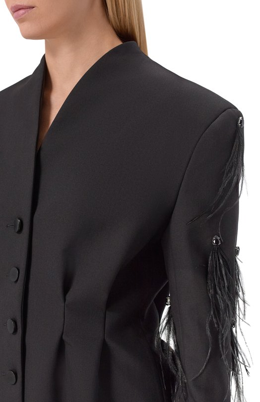 Жакет с отделкой стразами и перьями Leffers 4.52.45.15.01 Чёрный  4.52.45.15.01 Фото 5