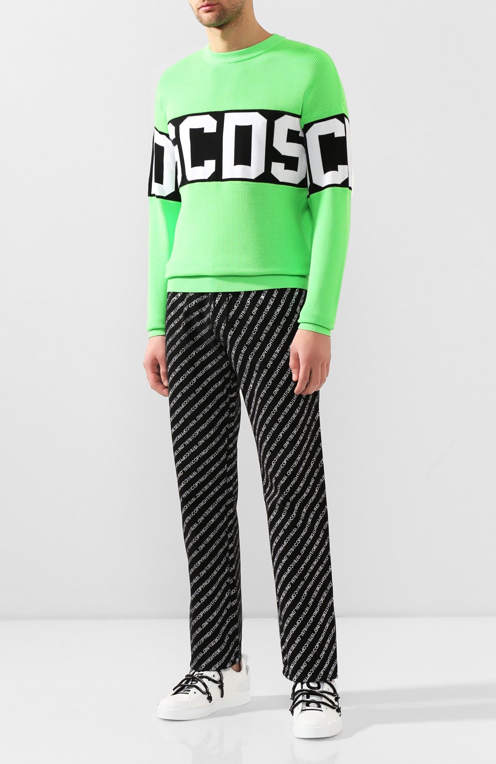 Свитер GCDS зеленого цвета по цене 36950 руб., арт. CC94M021103, фото 2 Свитер GCDS, арт. CC94M021103, фото 2