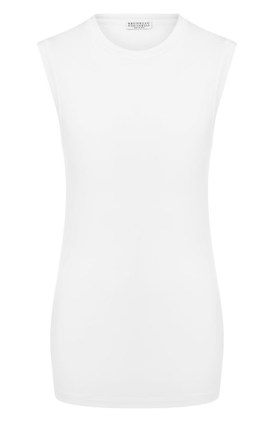Женский хлопковый топ BRUNELLO CUCINELLI, арт. MPT18B0180
